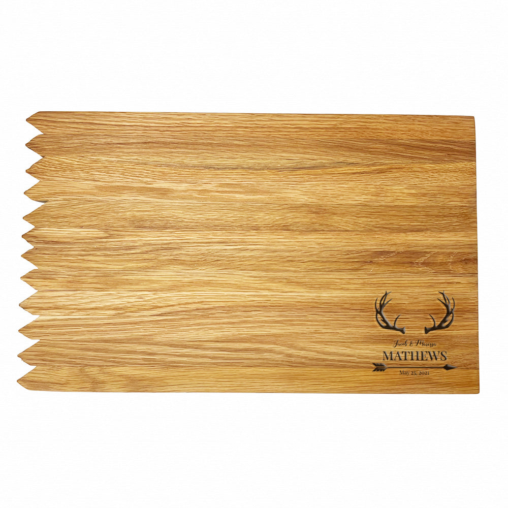 Antlers - Bourbon Barrel Cutting Board