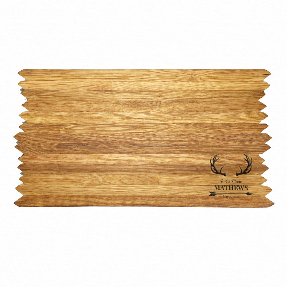 Antlers - Bourbon Barrel Cutting Board