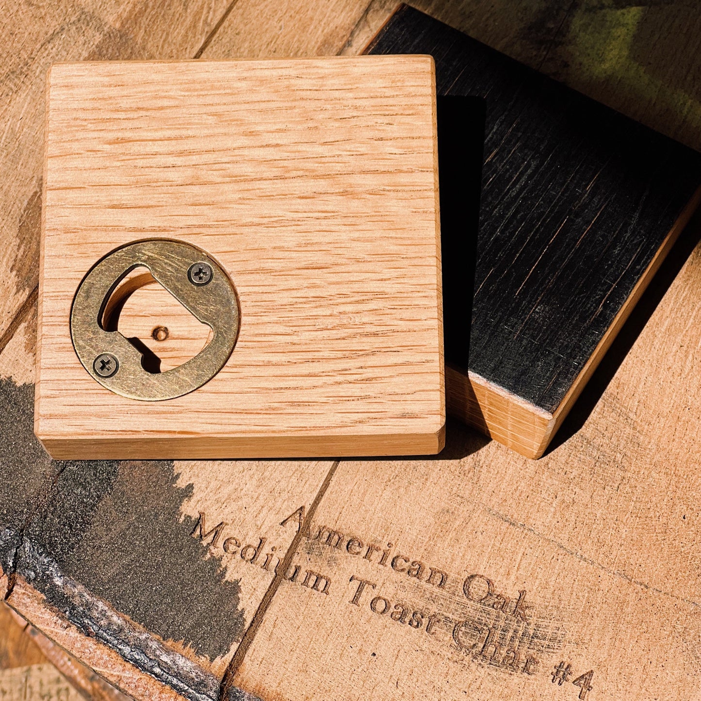 Bourbon Barrel Coaster Set