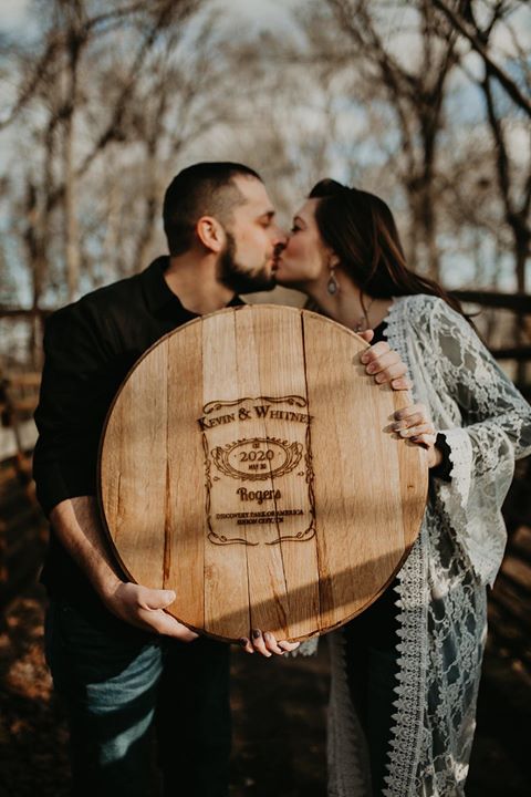 Bourbon Barrel Wedding Guest Book | Planed Finish 21"