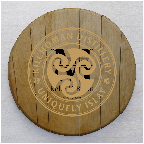 Bourbon Barrel Wedding Guest Book | Planed Finish 21" (Customized)