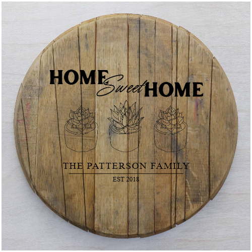Bourbon Barrel Sign | Sanded Finish | Choose Design (Customized)