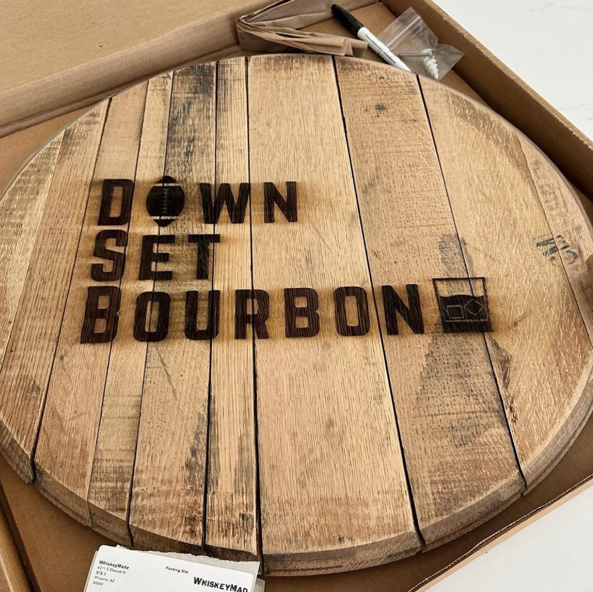 Bourbon Barrel Sign | Sanded Finish | Choose Design