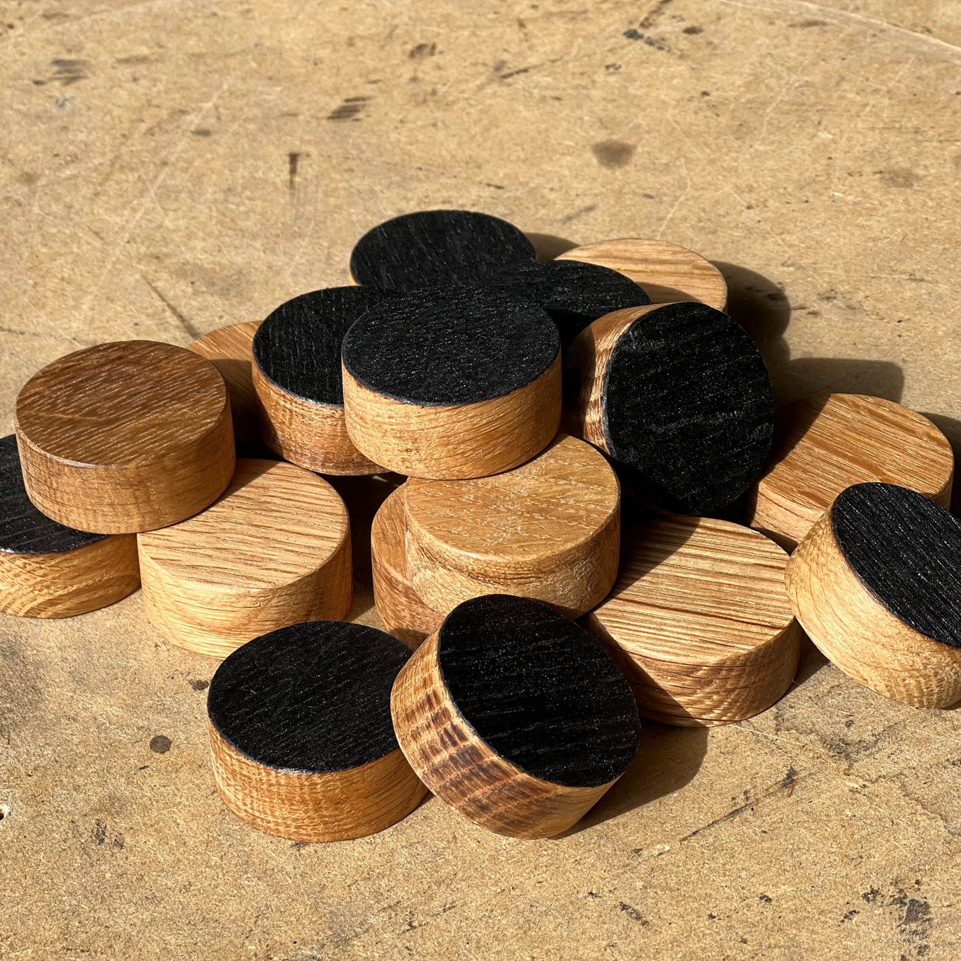 Cardboard Checker Handmade Chess Board / Checker Board made from Bourbon Barrels ...