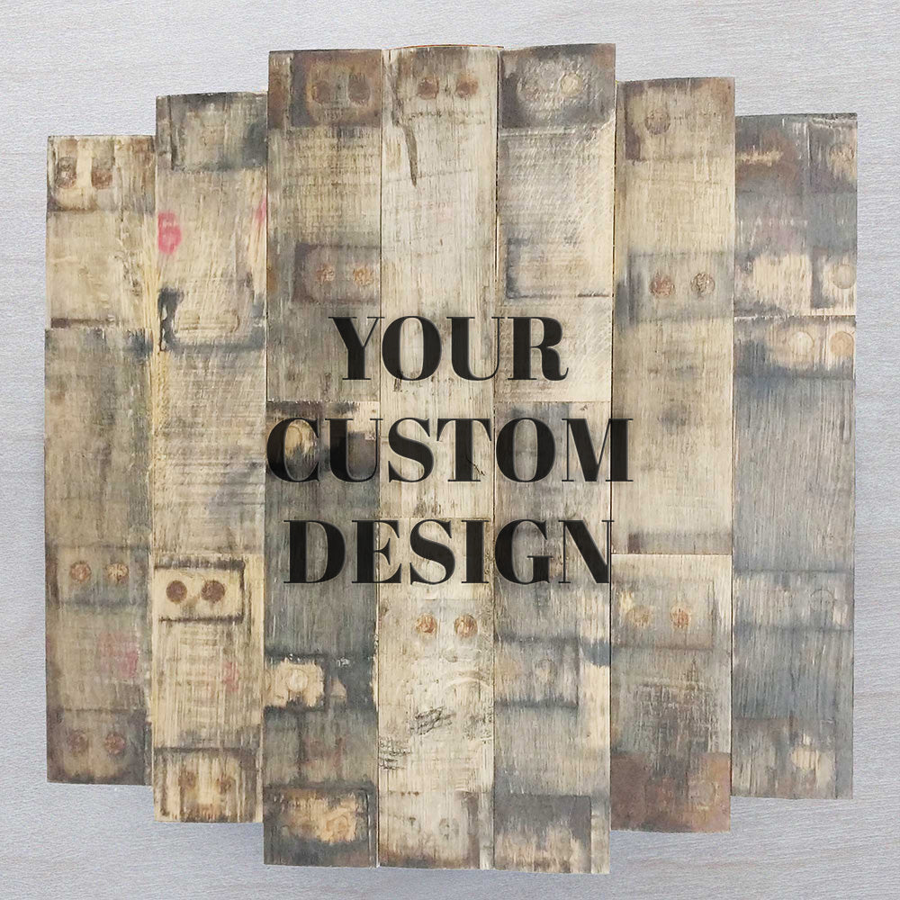 Custom Design - Bourbon Stave Mosaic Sign (Sanded)